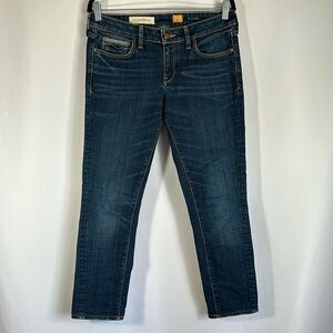 Pilcro and the Letterpress Blue Stet Cropped Jeans Size 27